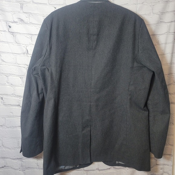 Gap Blazer Mens XL Tall Gray Herringbone Cotton Blend Sport Coat Jacket Denim - Picture 6 of 13